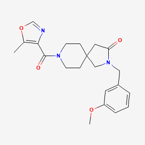 molecular formula C21H25N3O4 B5595983 2-(3-methoxybenzyl)-8-[(5-methyl-1,3-oxazol-4-yl)carbonyl]-2,8-diazaspiro[4.5]decan-3-one 