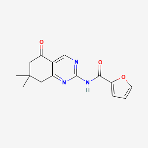 molecular formula C15H15N3O3 B5595988 N-(7,7-dimethyl-5-oxo-5,6,7,8-tetrahydro-2-quinazolinyl)-2-furamide 