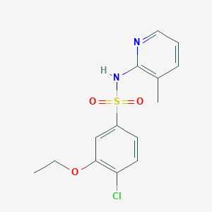 molecular formula C14H15ClN2O3S B5595993 4-氯-3-乙氧基-N-(3-甲基-2-吡啶基)苯磺酰胺 