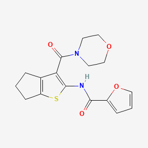 N-[3-(4-morpholinylcarbonyl)-5,6-dihydro-4H-cyclopenta[b]thien-2-yl]-2-furamide