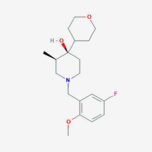 (3R*,4R*)-1-(5-fluoro-2-methoxybenzyl)-3-methyl-4-(tetrahydro-2H-pyran-4-yl)-4-piperidinol