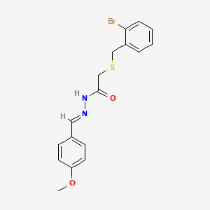 molecular formula C17H17BrN2O2S B5596027 2-[(2-bromobenzyl)thio]-N'-(4-methoxybenzylidene)acetohydrazide 