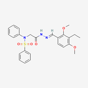 N-{2-[2-(3-ethyl-2,4-dimethoxybenzylidene)hydrazino]-2-oxoethyl}-N-phenylbenzenesulfonamide