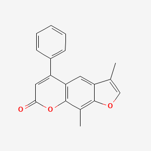 molecular formula C19H14O3 B5596063 3,9-二甲基-5-苯基-7H-呋喃并[3,2-g]色烯-7-酮 