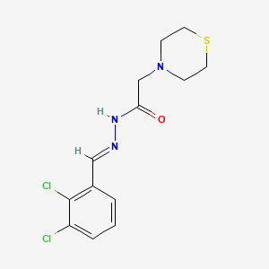 molecular formula C13H15Cl2N3OS B5596065 N'-(2,3-dichlorobenzylidene)-2-(4-thiomorpholinyl)acetohydrazide 