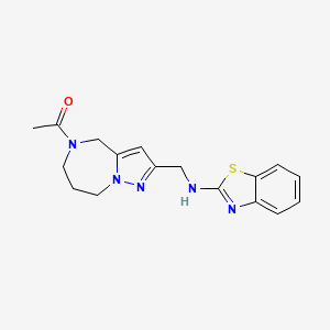 N-[(5-acetyl-5,6,7,8-tetrahydro-4H-pyrazolo[1,5-a][1,4]diazepin-2-yl)methyl]-1,3-benzothiazol-2-amine