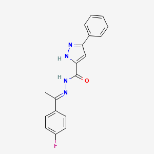 N'-[1-(4-fluorophenyl)ethylidene]-3-phenyl-1H-pyrazole-5-carbohydrazide