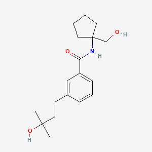 3-(3-hydroxy-3-methylbutyl)-N-[1-(hydroxymethyl)cyclopentyl]benzamide
