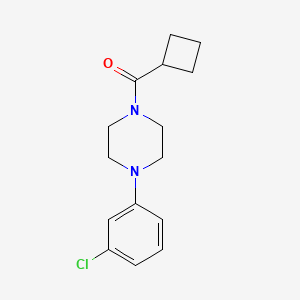 molecular formula C15H19ClN2O B5596179 1-(3-chlorophenyl)-4-(cyclobutylcarbonyl)piperazine 