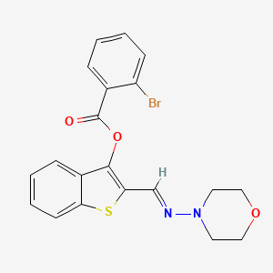 molecular formula C20H17BrN2O3S B5596188 2-[(4-morpholinylimino)methyl]-1-benzothien-3-yl 2-bromobenzoate 