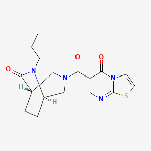 6-{[(1S*,5R*)-7-oxo-6-propyl-3,6-diazabicyclo[3.2.2]non-3-yl]carbonyl}-5H-[1,3]thiazolo[3,2-a]pyrimidin-5-one