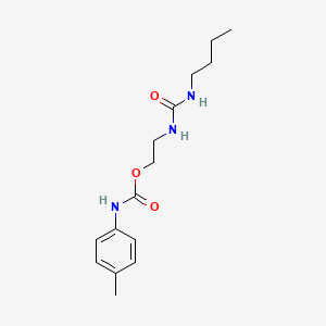 molecular formula C15H23N3O3 B5596231 2-{[(butylamino)carbonyl]amino}ethyl (4-methylphenyl)carbamate 