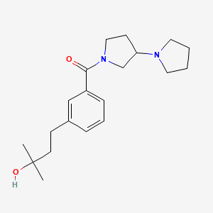 molecular formula C20H30N2O2 B5596251 4-[3-(1,3'-bipyrrolidin-1'-ylcarbonyl)phenyl]-2-methyl-2-butanol 