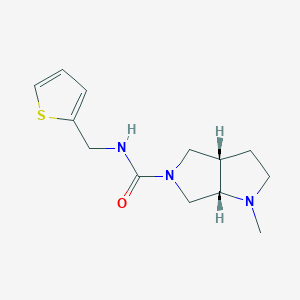 molecular formula C13H19N3OS B5596264 (3aS,6aS)-1-甲基-N-(2-噻吩基甲基)六氢吡咯并[3,4-b]吡咯-5(1H)-甲酰胺 