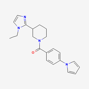 3-(1-ethyl-1H-imidazol-2-yl)-1-[4-(1H-pyrrol-1-yl)benzoyl]piperidine