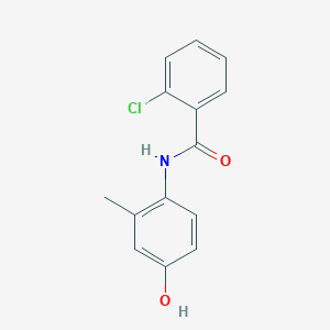 molecular formula C14H12ClNO2 B5596305 2-chloro-N-(4-hydroxy-2-methylphenyl)benzamide 