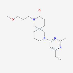 molecular formula C20H32N4O2 B5596319 8-(6-ethyl-2-methyl-4-pyrimidinyl)-2-(3-methoxypropyl)-2,8-diazaspiro[5.5]undecan-3-one 