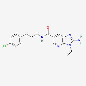 molecular formula C18H20ClN5O B5596334 2-amino-N-[3-(4-chlorophenyl)propyl]-3-ethyl-3H-imidazo[4,5-b]pyridine-6-carboxamide 
