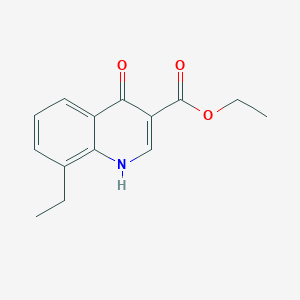 molecular formula C14H15NO3 B5596362 ethyl 8-ethyl-4-oxo-1,4-dihydro-3-quinolinecarboxylate CAS No. 63136-14-1