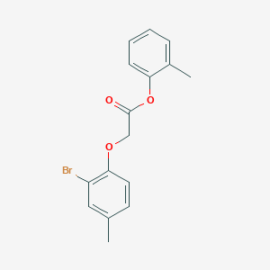 molecular formula C16H15BrO3 B5596365 2-methylphenyl (2-bromo-4-methylphenoxy)acetate 