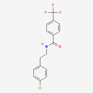 molecular formula C16H13ClF3NO B5596387 N-[2-(4-chlorophenyl)ethyl]-4-(trifluoromethyl)benzamide 