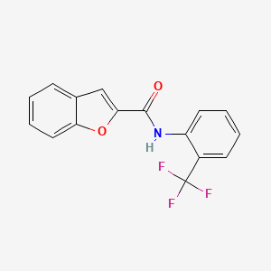 molecular formula C16H10F3NO2 B5596422 N-[2-(trifluoromethyl)phenyl]-1-benzofuran-2-carboxamide 