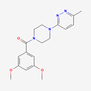 molecular formula C18H22N4O3 B5596436 3-[4-(3,5-dimethoxybenzoyl)-1-piperazinyl]-6-methylpyridazine 