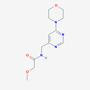 molecular formula C12H18N4O3 B5596440 2-methoxy-N-{[6-(4-morpholinyl)-4-pyrimidinyl]methyl}acetamide 