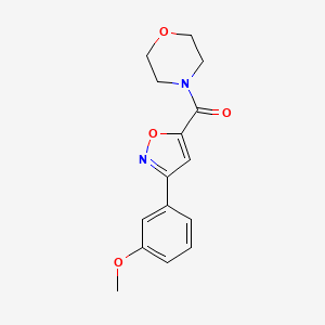 molecular formula C15H16N2O4 B5596459 4-{[3-(3-methoxyphenyl)-5-isoxazolyl]carbonyl}morpholine 
