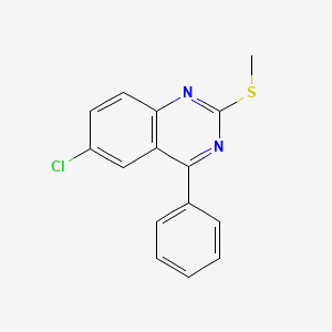 molecular formula C15H11ClN2S B5596483 6-chloro-2-(methylthio)-4-phenylquinazoline 