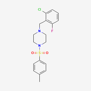 molecular formula C18H20ClFN2O2S B5596486 1-(2-chloro-6-fluorobenzyl)-4-[(4-methylphenyl)sulfonyl]piperazine 