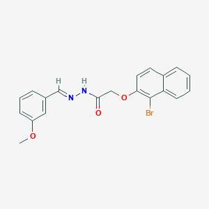 molecular formula C20H17BrN2O3 B5596513 2-[(1-bromo-2-naphthyl)oxy]-N'-(3-methoxybenzylidene)acetohydrazide 