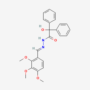 molecular formula C24H24N2O5 B5596525 2-hydroxy-2,2-diphenyl-N'-(2,3,4-trimethoxybenzylidene)acetohydrazide 