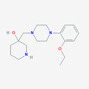 molecular formula C18H29N3O2 B5596540 3-{[4-(2-ethoxyphenyl)-1-piperazinyl]methyl}-3-piperidinol dihydrochloride 