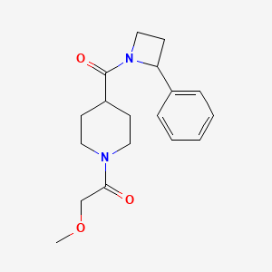 molecular formula C18H24N2O3 B5596558 1-(methoxyacetyl)-4-[(2-phenyl-1-azetidinyl)carbonyl]piperidine 