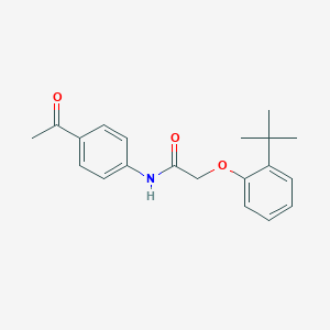 molecular formula C20H23NO3 B5596561 N-(4-acetylphenyl)-2-(2-tert-butylphenoxy)acetamide 