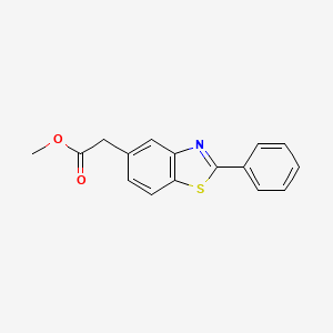 molecular formula C16H13NO2S B5596569 methyl (2-phenyl-1,3-benzothiazol-5-yl)acetate 