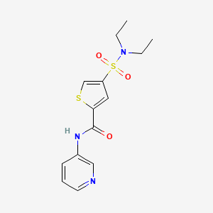 molecular formula C14H17N3O3S2 B5596585 4-[(二乙氨基)磺酰基]-N-3-吡啶基-2-噻吩甲酰胺 