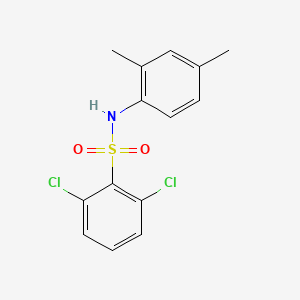 molecular formula C14H13Cl2NO2S B5596586 2,6-dichloro-N-(2,4-dimethylphenyl)benzenesulfonamide 