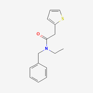 molecular formula C15H17NOS B5596619 N-benzyl-N-ethyl-2-(2-thienyl)acetamide 