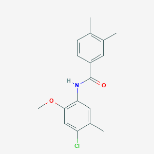 molecular formula C17H18ClNO2 B5596622 N-(4-chloro-2-methoxy-5-methylphenyl)-3,4-dimethylbenzamide 