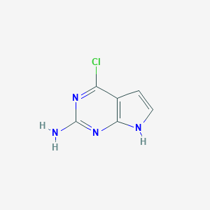 molecular formula C6H5ClN4 B559664 4-氯-7H-吡咯并[2,3-d]嘧啶-2-胺 CAS No. 84955-31-7