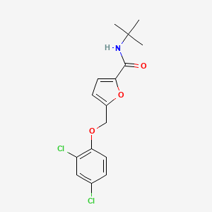molecular formula C16H17Cl2NO3 B5596706 N-(tert-butyl)-5-[(2,4-dichlorophenoxy)methyl]-2-furamide 