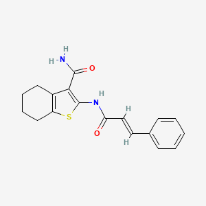 2-(cinnamoylamino)-4,5,6,7-tetrahydro-1-benzothiophene-3-carboxamide