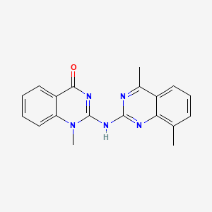 molecular formula C19H17N5O B5596750 2-[(4,8-dimethyl-2-quinazolinyl)amino]-1-methyl-4(1H)-quinazolinone 