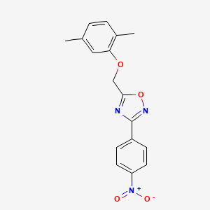 molecular formula C17H15N3O4 B5596751 5-[(2,5-二甲基苯氧基)甲基]-3-(4-硝基苯基)-1,2,4-恶二唑 