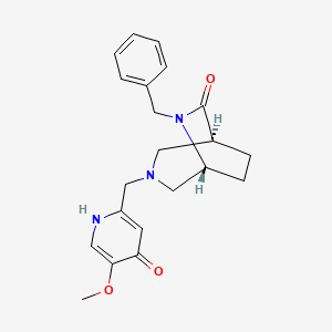 (1S*,5R*)-6-benzyl-3-[(4-hydroxy-5-methoxy-2-pyridinyl)methyl]-3,6-diazabicyclo[3.2.2]nonan-7-one