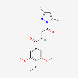 N-[2-(3,5-dimethyl-1H-pyrazol-1-yl)-2-oxoethyl]-3,4,5-trimethoxybenzamide