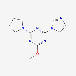 2-(1H-imidazol-1-yl)-4-methoxy-6-(1-pyrrolidinyl)-1,3,5-triazine