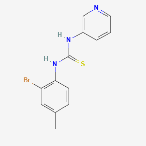 molecular formula C13H12BrN3S B5596814 N-(2-bromo-4-methylphenyl)-N'-3-pyridinylthiourea 